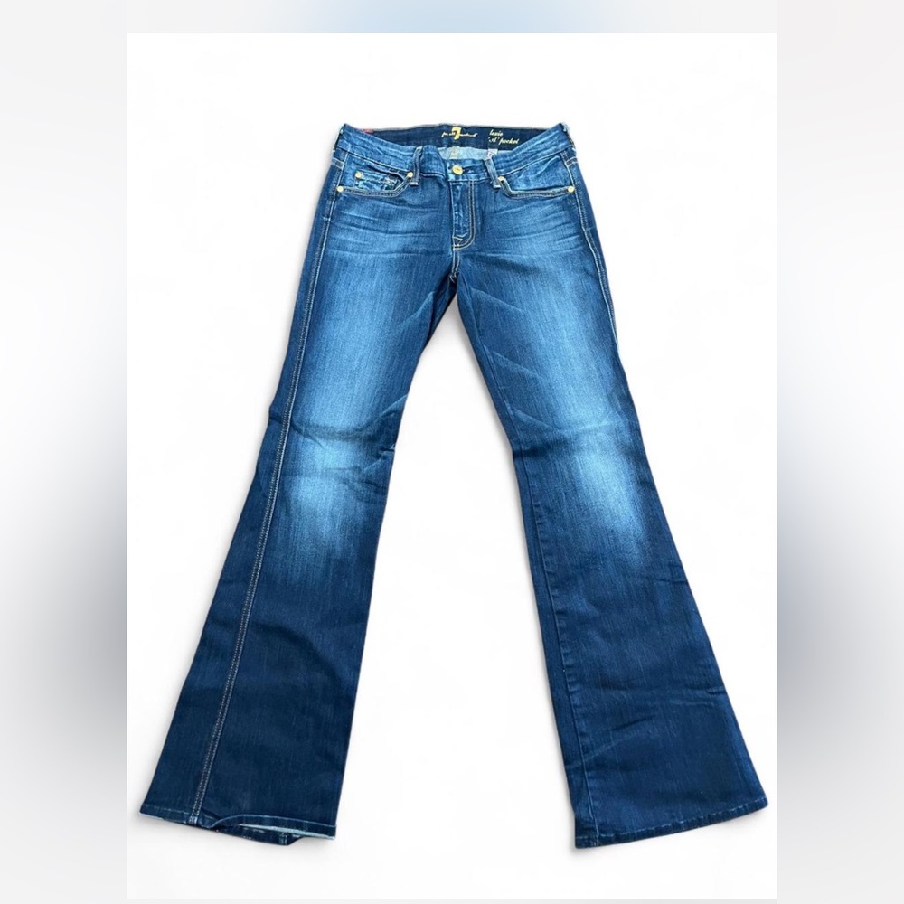7 For All Mankind the Lexi low -rise bootcut jeans  dark wash